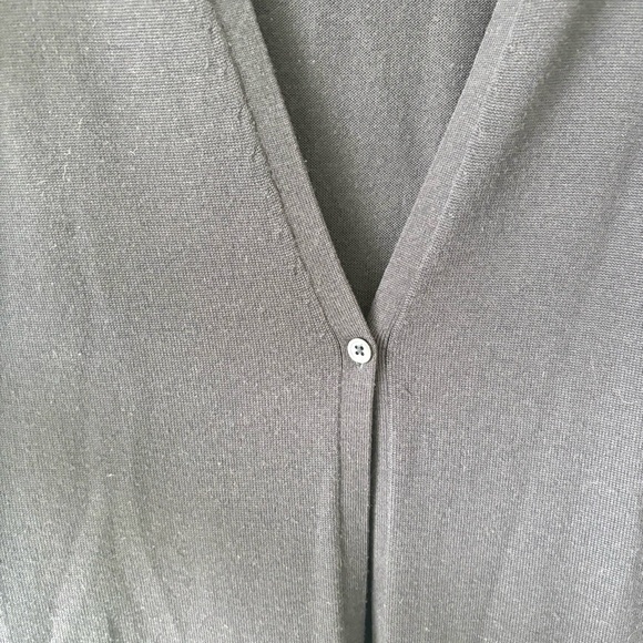 Karen Kane Lifestyle Extra Long Navy Blue Knit Cardigan 100% Merino Wool - Picture 5 of 11